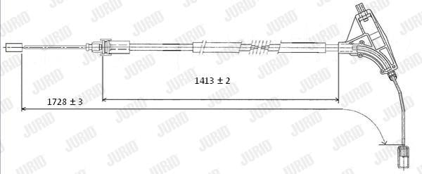 Jurid/Bendix 432416J Cable Pull, parking brake 432416J