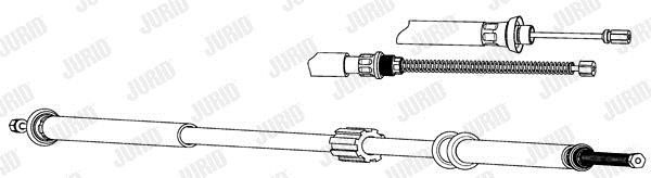 Jurid/Bendix 432644J Parking brake cable, right 432644J