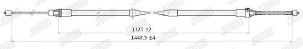 Jurid/Bendix 432833J Cable Pull, parking brake 432833J