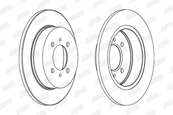 Jurid/Bendix 561726J Rear brake disc, non-ventilated 561726J