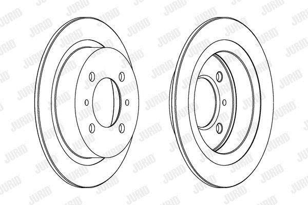 Jurid/Bendix 561728J Rear brake disc, non-ventilated 561728J