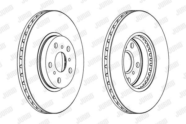 Jurid/Bendix 561744J Front brake disc ventilated 561744J
