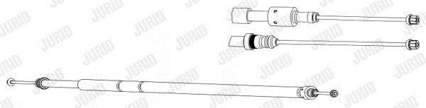 Jurid/Bendix 432873J Parking brake cable left 432873J