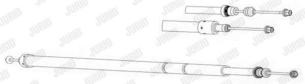 Jurid/Bendix 432874J Parking brake cable, right 432874J