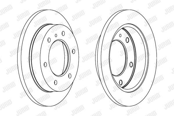 Jurid/Bendix 561761J Rear brake disc, non-ventilated 561761J