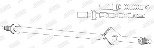 Jurid/Bendix 432889J Parking brake cable left 432889J