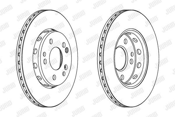 Jurid/Bendix 561876J Front brake disc ventilated 561876J