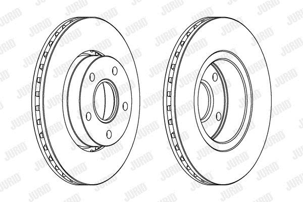 Jurid/Bendix 561949J Front brake disc ventilated 561949J