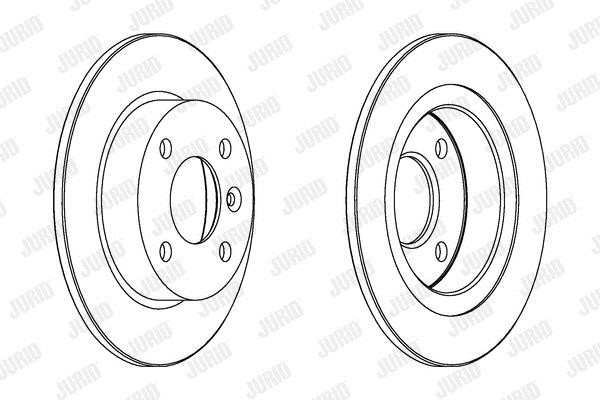 Jurid/Bendix 561983J Rear brake disc, non-ventilated 561983J