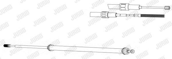 Jurid/Bendix 432924J Parking brake cable, right 432924J