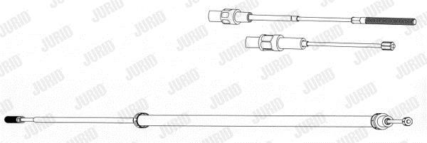 Jurid/Bendix 432925J Parking brake cable left 432925J