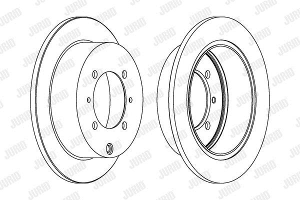 Jurid/Bendix 562018JC Rear brake disc, non-ventilated 562018JC