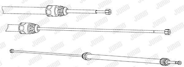Jurid/Bendix 432929J Parking brake cable left 432929J