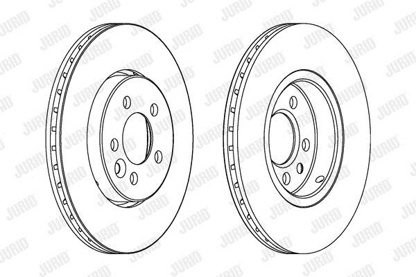 Jurid/Bendix 562165J Front brake disc ventilated 562165J