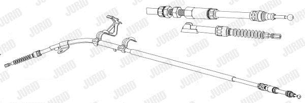 Jurid/Bendix 432941J Parking brake cable left 432941J