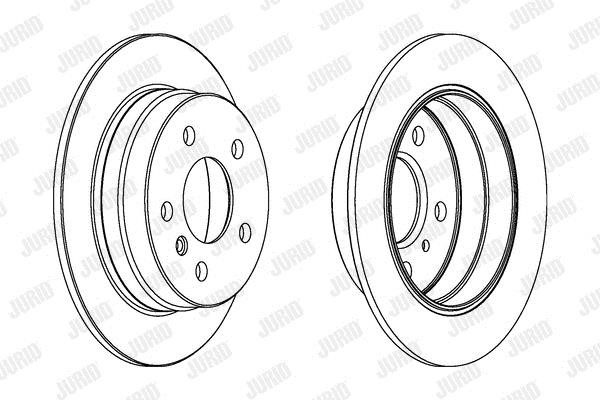 Jurid/Bendix 562274J Rear brake disc, non-ventilated 562274J