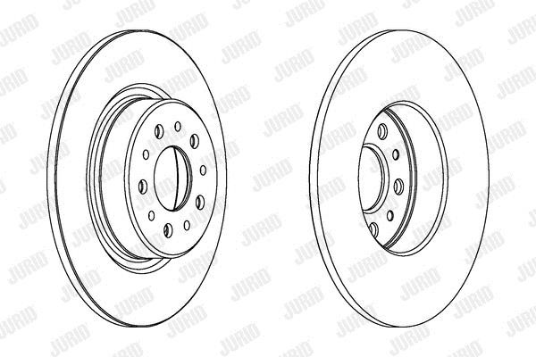 Jurid/Bendix 562275J Rear brake disc, non-ventilated 562275J