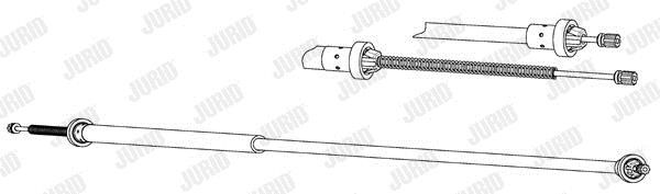 Jurid/Bendix 434542J Cable Pull, parking brake 434542J