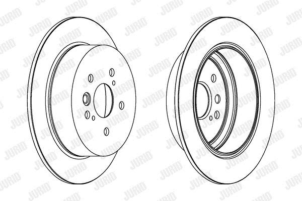 Jurid/Bendix 562288J Rear brake disc, non-ventilated 562288J