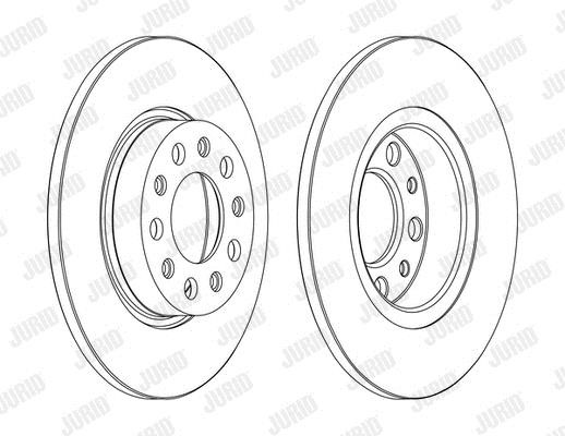 Jurid/Bendix 562301JC Rear brake disc, non-ventilated 562301JC