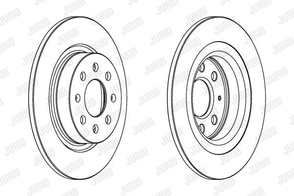Jurid/Bendix 562305J Rear brake disc, non-ventilated 562305J