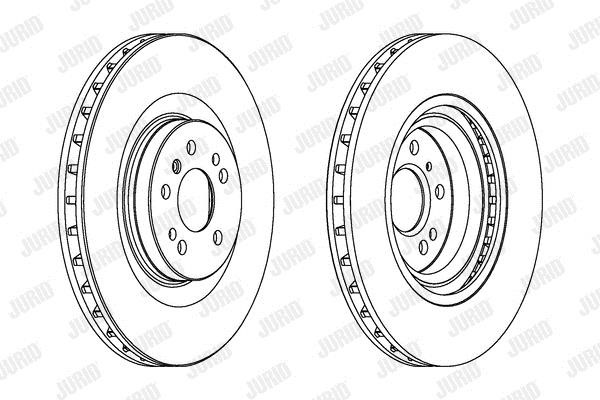 Jurid/Bendix 562346JC1 Front brake disc ventilated 562346JC1