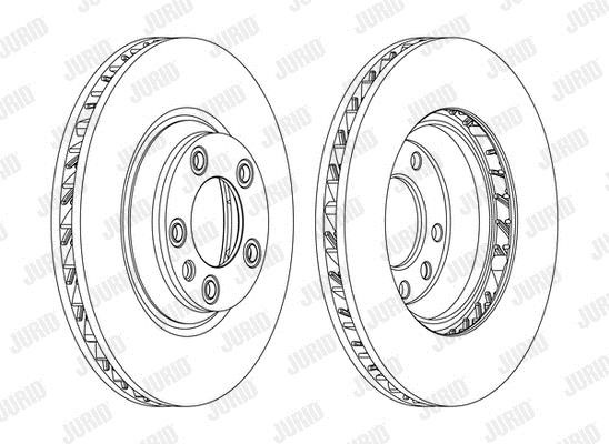 Jurid/Bendix 562359JC-1 Front brake disc ventilated 562359JC1
