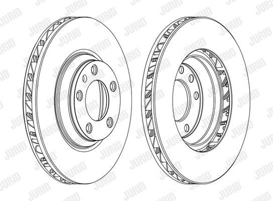 Jurid/Bendix 562360JC-1 Front brake disc ventilated 562360JC1