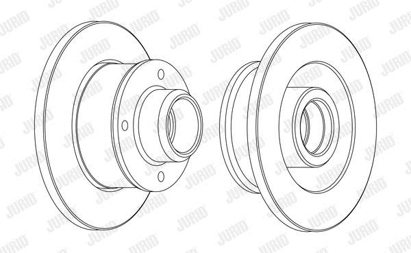Jurid/Bendix 562372JC Rear brake disc, non-ventilated 562372JC