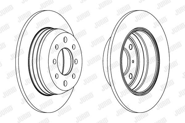 Jurid/Bendix 561007J Rear brake disc, non-ventilated 561007J