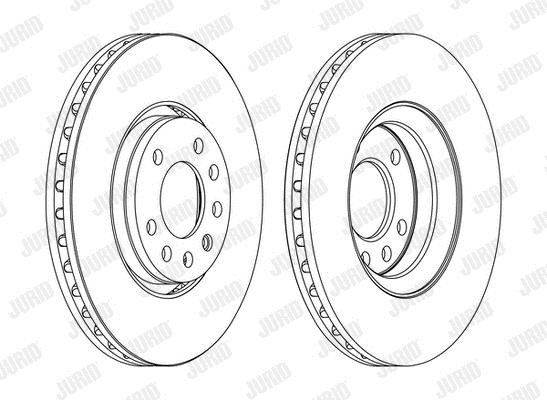 Jurid/Bendix 562385J Front brake disc ventilated 562385J