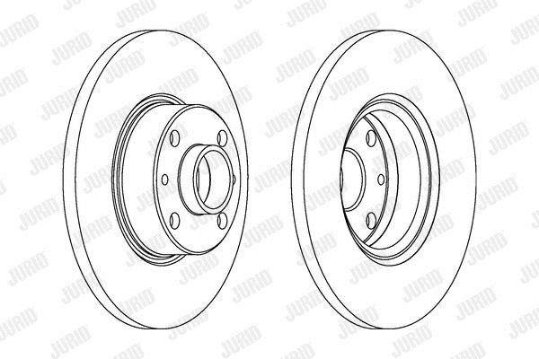 Jurid/Bendix 561082J Unventilated front brake disc 561082J