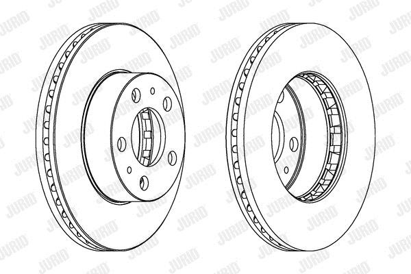 Jurid/Bendix 561174J Front brake disc ventilated 561174J