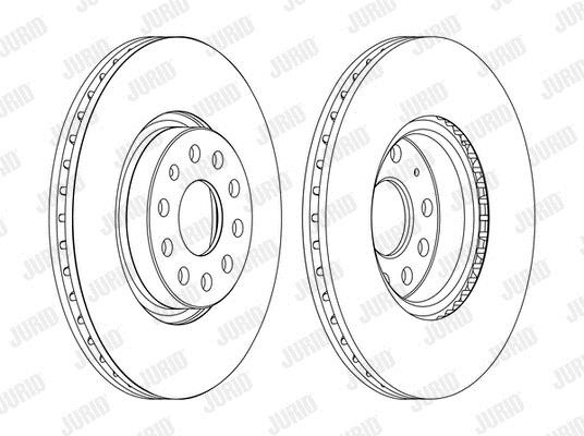 Jurid/Bendix 562387JC-1 Front brake disc ventilated 562387JC1