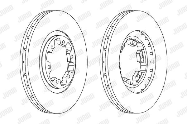 Jurid/Bendix 562388JC Front brake disc ventilated 562388JC