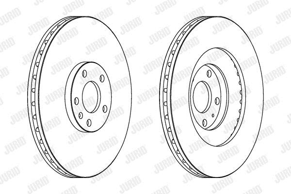 Jurid/Bendix 562389JC Front brake disc ventilated 562389JC