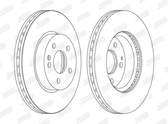 Jurid/Bendix 562392J Front brake disc ventilated 562392J