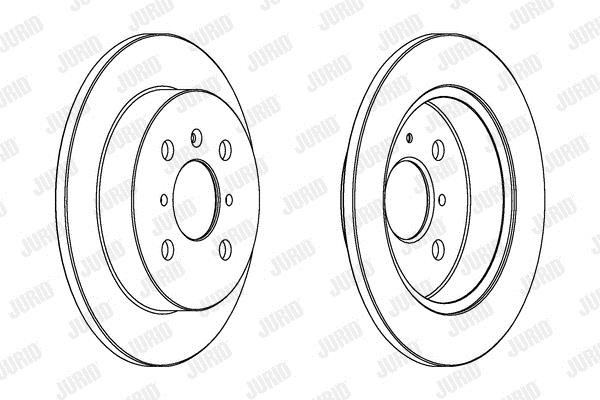 Jurid/Bendix 561559J Rear brake disc, non-ventilated 561559J