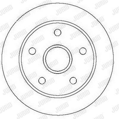 Jurid/Bendix 561566JC Rear brake disc, non-ventilated 561566JC