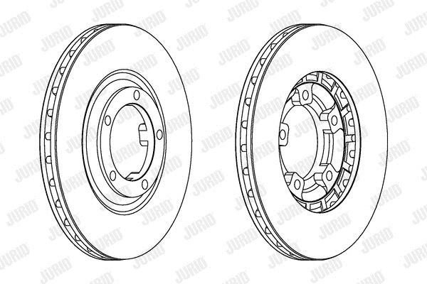 Jurid/Bendix 561580J Front brake disc ventilated 561580J