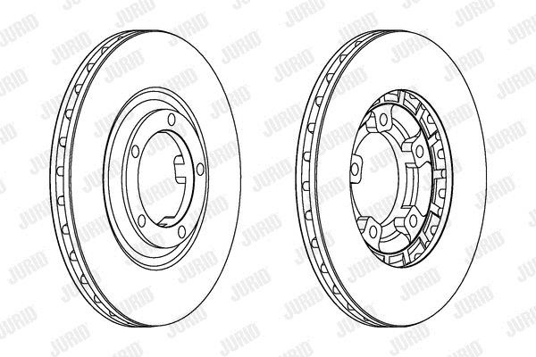 Jurid/Bendix 561580JC Front brake disc ventilated 561580JC