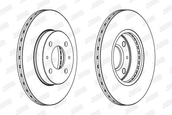 Jurid/Bendix 561587J Front brake disc ventilated 561587J