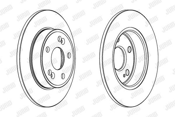 Jurid/Bendix 561597JC Rear brake disc, non-ventilated 561597JC