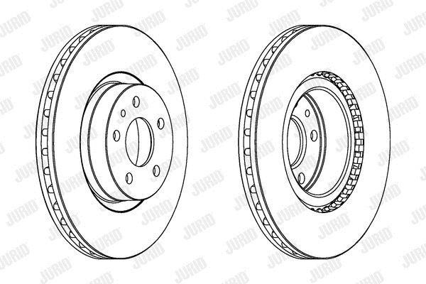 Jurid/Bendix 561613J Front brake disc ventilated 561613J
