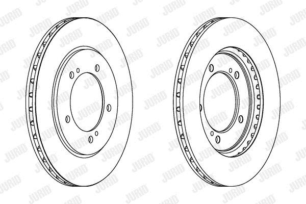 Jurid/Bendix 562445JC Front brake disc ventilated 562445JC