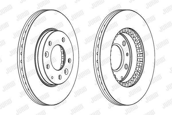Jurid/Bendix 562446JC Front brake disc ventilated 562446JC