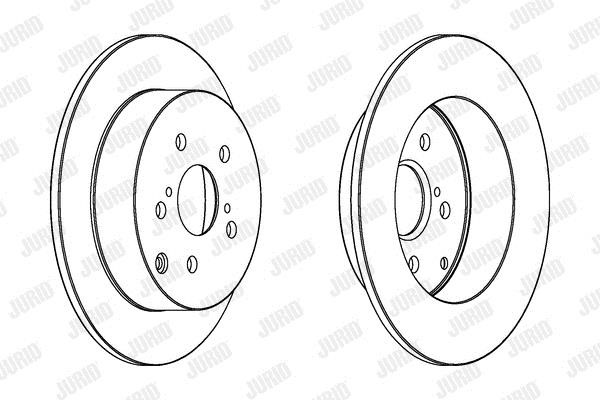 Jurid/Bendix 562415JC Rear brake disc, non-ventilated 562415JC