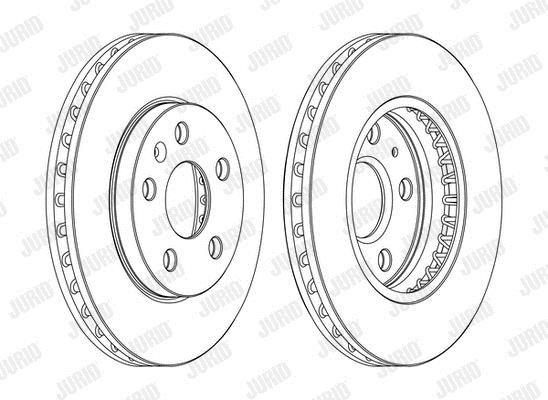 Jurid/Bendix 562460J Front brake disc ventilated 562460J