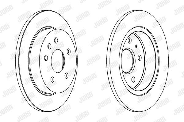 Jurid/Bendix 562461J Rear brake disc, non-ventilated 562461J