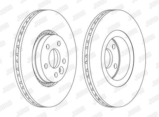 Jurid/Bendix 562643JC-1 Front brake disc ventilated 562643JC1